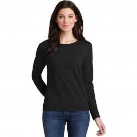Gildan 5400L Ladies Heavy Cotton Long Sleeve T-Shirt - Black