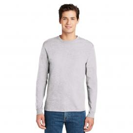 Hanes 5586 Authentic 100% Cotton Long Sleeve T-Shirt - Ash