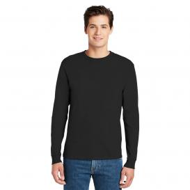 Hanes 5586 Authentic 100% Cotton Long Sleeve T-Shirt - Black