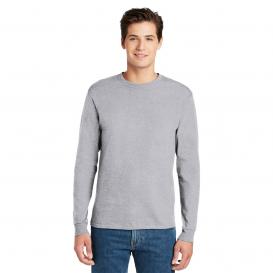 Hanes 5586 Authentic 100% Cotton Long Sleeve T-Shirt - Light Steel