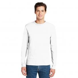 Hanes 5586 Authentic 100% Cotton Long Sleeve T-Shirt - White