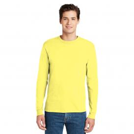 Hanes 5586 Authentic 100% Cotton Long Sleeve T-Shirt - Yellow