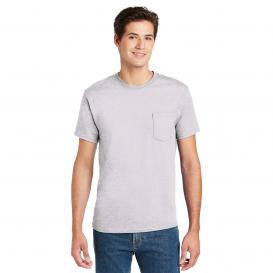 Hanes 5590 Authentic 100% Cotton T-Shirt with Pocket - Ash