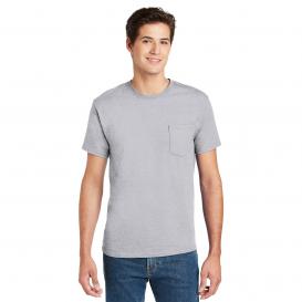 Hanes 5590 Authentic 100% Cotton T-Shirt with Pocket - Light Steel