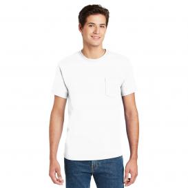 Hanes 5590 Authentic 100% Cotton T-Shirt with Pocket - White