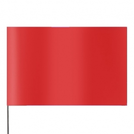 Presco Plain 5 inch x 8 inch with 36 inch Staff - Red