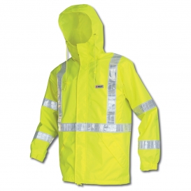 MCR Safety 598RJH Luminator Breathable Polyester/PU Type R Class 3 Rain Jacket