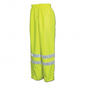 MCR Safety 598RPW Luminator Breathable Polyester/PU Rain Pants - Yellow/Lime