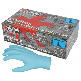 Memphis 6001 DuraShield Disposable Nitrile Industrial Grade Gloves - 4 mil - Powder Free - Blue
