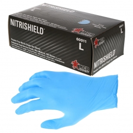 MCR Safety 60011 DuraShield Powder Free 3 mil Nitrile Gloves - Blue