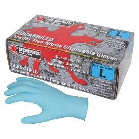 Memphis 60011 DuraShield Economy Grade Nitrile Gloves - 3 mil - Powder Free - Blue
