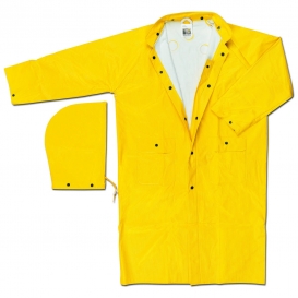 River City 600C Commodore Knee Length Rain Coat - PVC/Non-Woven Polyester/Nylon - Yellow