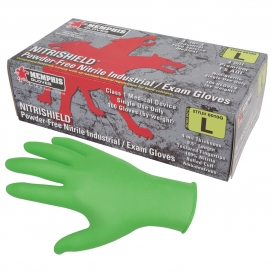 Memphis 6010G Nitri-Med Disposable Exam Gloves - 4 mil - Powder Free - Green