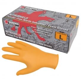 MCR Safety 6010O Nitri-Med Disposable Exam Gloves - 4 mil - Powder Free - Orange