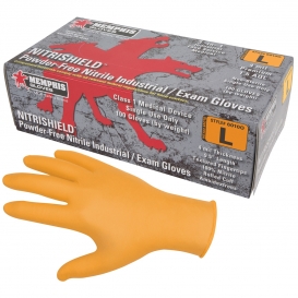 Memphis 6010O Nitri-Med Disposable Exam Gloves - 4 mil - Powder Free - Orange