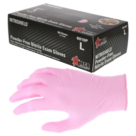 MCR Safety 6010P Nitri-Med Disposable Exam Gloves - 4 mil - Powder Free - Pink