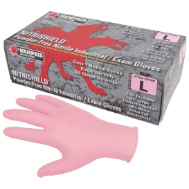 Memphis 6010P Nitri-Med Disposable Exam Gloves - 4 mil - Powder Free - Pink