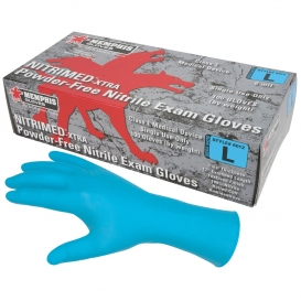Memphis 6012 NitriMed-Xtra Disposable Nitrile Medical Grade Gloves - 6 mil - Powder Free - Blue