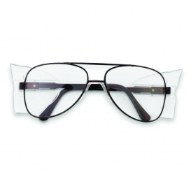 Crews 62110 Engineer Safety Glasses - Black Metal Frame - Clear Lens