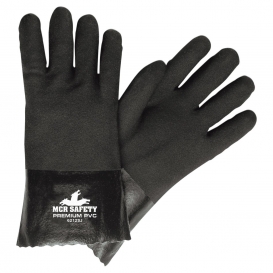MCR Safety 6212SJ Premium Double Dipped PVC Coated Gloves - Jersey Lined - 12\