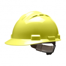 Bullard S62HYR Standard Vented Hard Hat - Ratchet Suspension - Hi-Viz Yellow