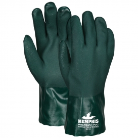 Memphis 6412 Premium Double Dipped PVC Gloves - Nitrile Reinforced - Jersey Lined
