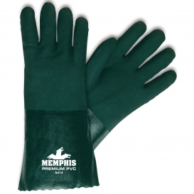 Memphis 6414 Double Dipped PVC Coated Gloves - Jersey Lined - Nitrile Reinforced