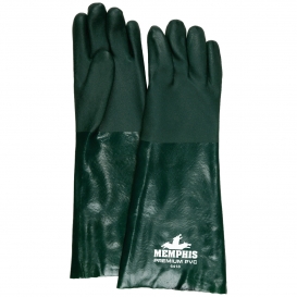 Memphis 6418 Double Dipped PVC Coated Gloves - Jersey Lined - Nitrile Reinforced
