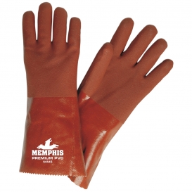 Memphis 6454S Premium Double Dipped PVC Gloves - Nitrile Reinforced - Jersey Lined - 14\\\