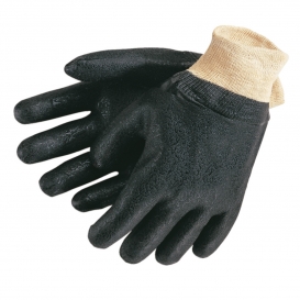 Memphis 6500S Double Dip Textured PVC Coated Gloves - Interlock Lined - Knit Wrist