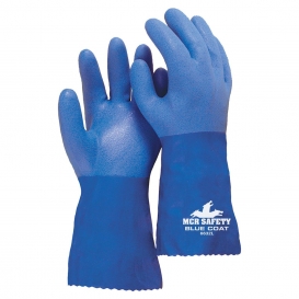 MCR Safety 6632 BlueCoat Flexible Seamless PVC Gloves - Triple Dipped - 12\