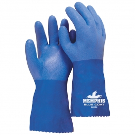 Memphis 6632 BlueCoat Flexible Seamless PVC Gloves - Triple Dipped - 12\\\