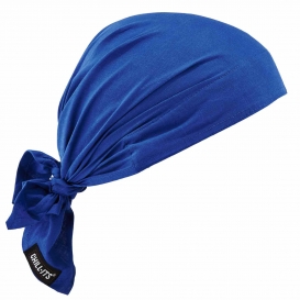 Ergodyne Chill-Its 6710 Evaporative Cooling Triangle Hat with Tie Closure - Blue