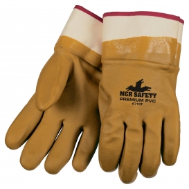 MCR Safety 6710T Premium Foam Lined PVC Gloves - Double Dipped - Safety Cuff