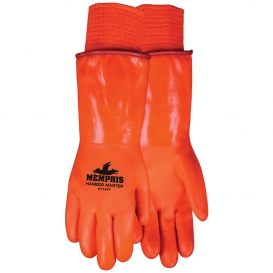 Memphis 6714FF Harbor Master Double Dipped PVC Gloves - Foam and Polar Fleece Lined