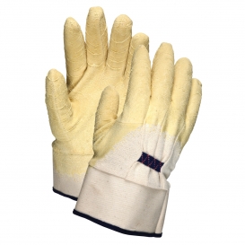 Memphis 6840 Rubber Coated Palm, Finger & Knuckle Gloves - Rubberized Safety Cuff