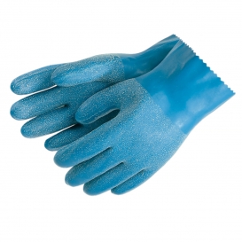 Memphis 6850 Blue Grit Latex Coated Gloves - Textured Grip - 10\