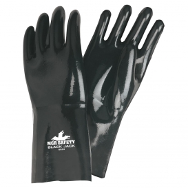 MCR Safety 6924 Black Jack Multi-Dip Neoprene Gloves - Interlock Lined - 14\