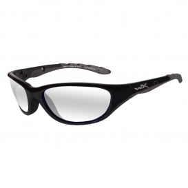 Wiley X AirRage Safety Glasses - Gloss Black Frame - Clear Lens