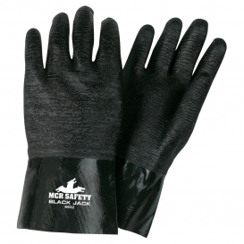 MCR Safety 6932 Black Jack Multi-Dipped Neoprene Gloves - Rough Finish - 12\