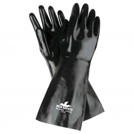 MCR Safety 6948 Black Jack Multi-Dip Neoprene Gloves - Smooth Finish - Interlock Lined