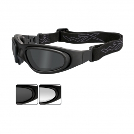 Wiley X SG-1 Glasses/Goggles - Matte Black Frame - Smoke & Clear Lenses