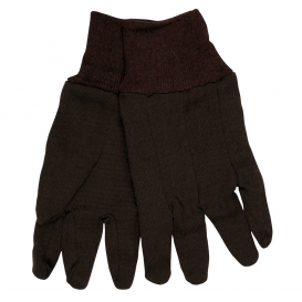 Memphis 7100C Clute Pattern Jersey Gloves - Heavy Weight Cotton/Polyester - Brown