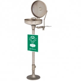 Pedestal Mounted Eye-Face Wash with Stainless Steel Components