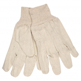 MCR Safety 8100A Natural Cotton Canvas Gloves - Clute Pattern - Knit Wrist
