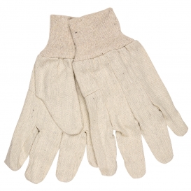 Memphis 8100A Natural Cotton Canvas Gloves - Clute Pattern - Knit Wrist