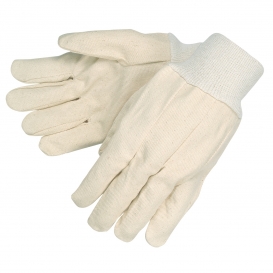 Memphis 8200 Cotton Canvas Gloves - Clute Pattern - Knit Wrist - 10 oz. - Natural