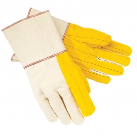 Memphis 8516G Golden Chores Gloves - Canvas Back - Gauntlet Cuffs