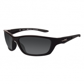 Wiley X Brick Sunglasses - Gloss Black Frame - Polarized Grey Lens