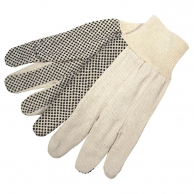 MCR Safety 8808S PVC Dotted Gloves - 7 oz. Economy Weight Cotton Canvas - Knit Wrist